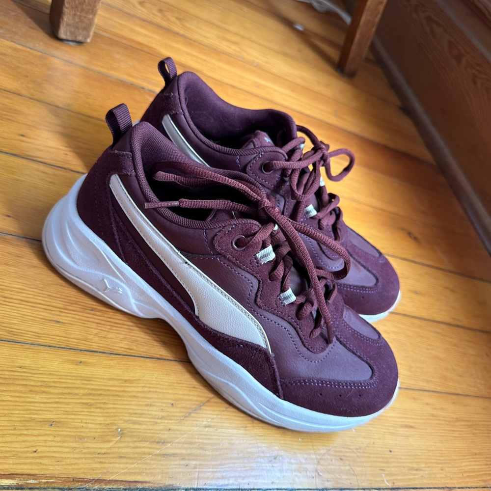 PUMA platform tennis shoes, size 8 W, 38.5 EUR